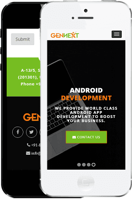 Gennext IT mobile application screens